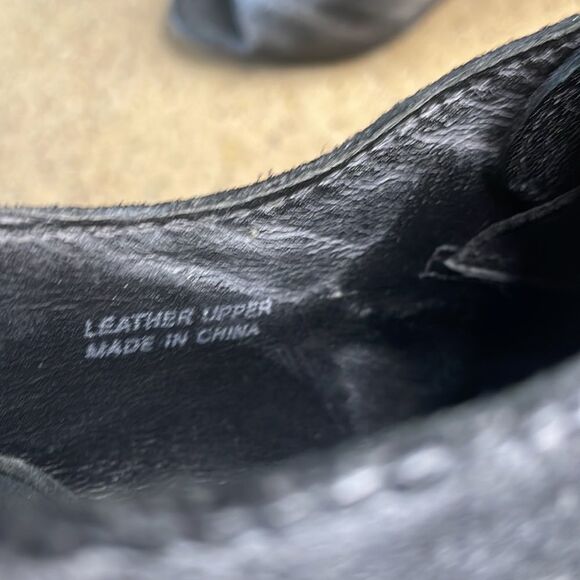 Joe's Jeans gray white washed leather curved heel wedges very avant garde - Picture 10 of 16